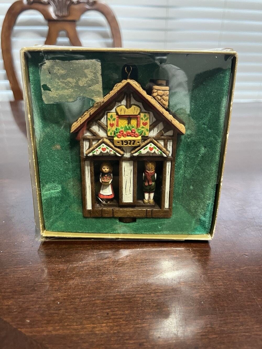 Hallmark Twirl-About Swiss Chalet House 1977 Vintage Keepsake Christmas Ornament